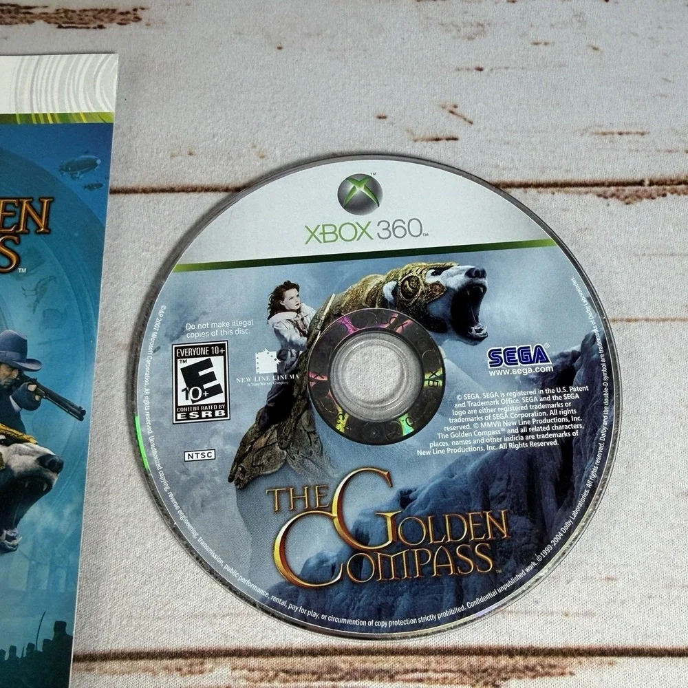 Golden Compass Xbox 360 Disc & Manual Only Resurfaced Used